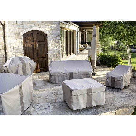 Modern Leisure Monterey Patio Bar Table & Chair Set Cover, 66 in. L x 64 in. W x 34 in. H, Beige 2915